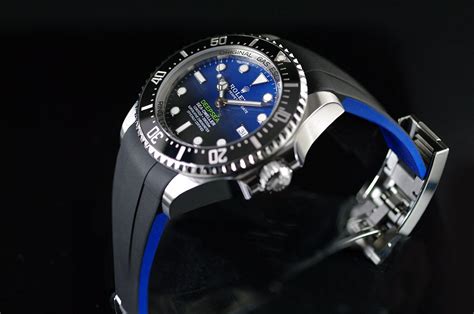 rolex deepsea with rubber strap